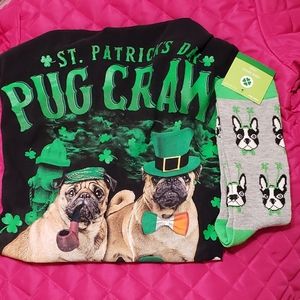 Bundle St Patrick's Pug tee and socks